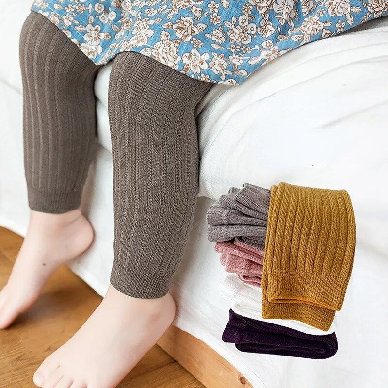 Spring Autumn Baby Pants Newborn Girls Leggings Soild Color Cotton Pants Kids Children Leggings 0-6 Years