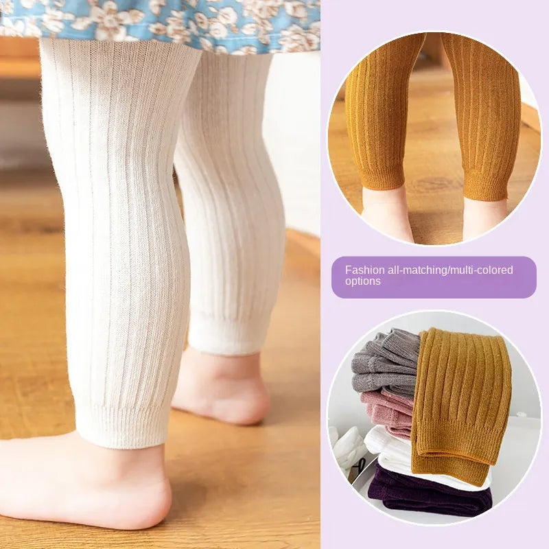 Spring Autumn Baby Pants Newborn Girls Leggings Soild Color Cotton Pants Kids Children Leggings 0-6 Years