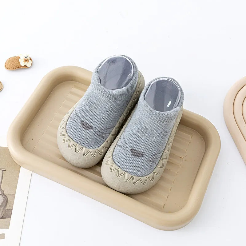 Baby Socks Shoes Baby Cute Cartoon Shoes Kids Boy Rubber Sole Child Floor Sneaker Toddler Girls First Walker Shoes For Newborns