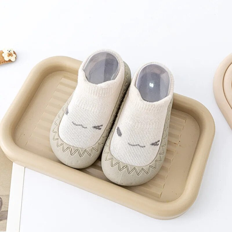 Baby Socks Shoes Baby Cute Cartoon Shoes Kids Boy Rubber Sole Child Floor Sneaker Toddler Girls First Walker Shoes For Newborns