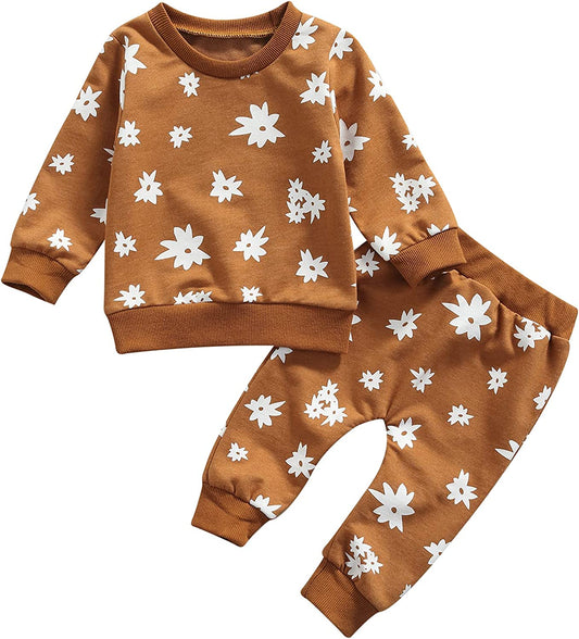 Newborn Infant Baby Girl Clothes Set Long Sleeve Sweatshirts Tops Pants Outfits Clothing Gifts 3 6 9 12 18 24 Months