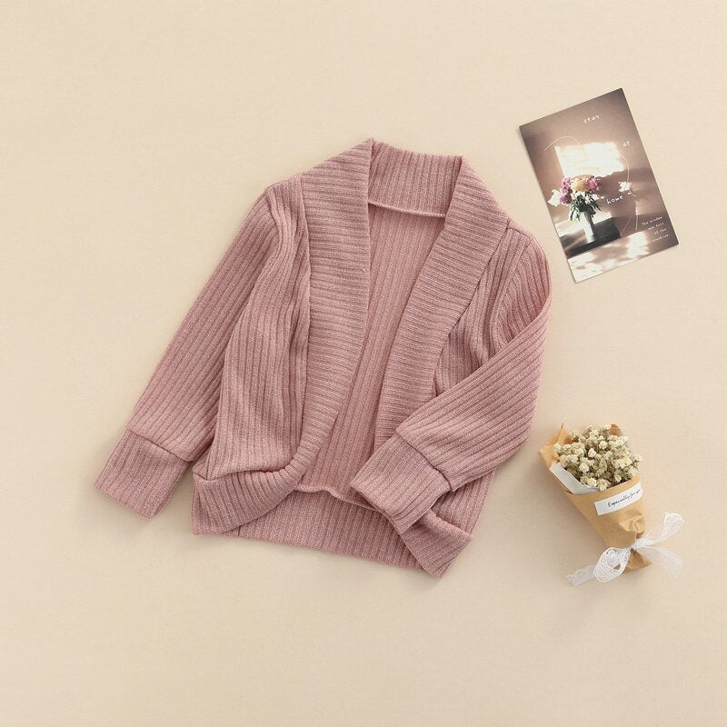 1-6Y Children Kid Baby Girls Knitted Cardigan Long Sleeve Sweaters Autumn Spring Clothing Costumes DB88