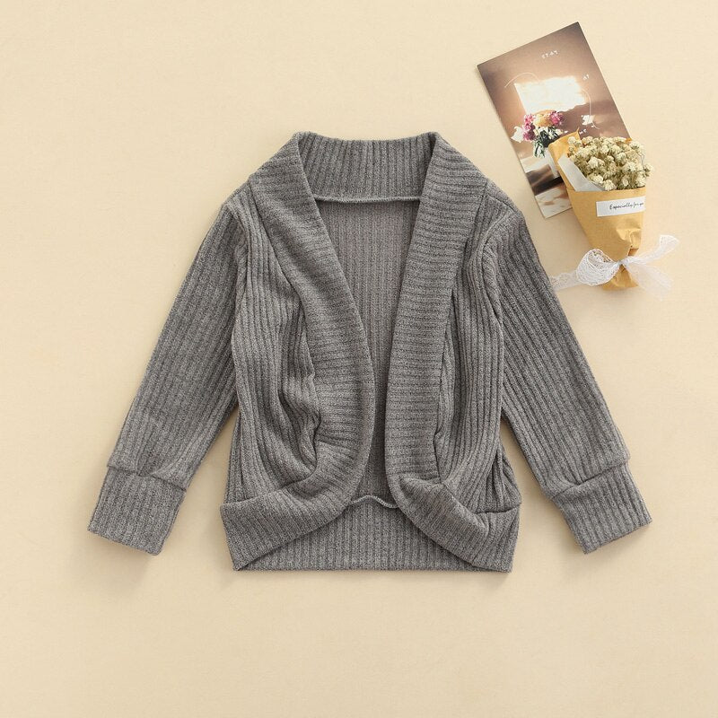 1-6Y Children Kid Baby Girls Knitted Cardigan Long Sleeve Sweaters Autumn Spring Clothing Costumes DB88