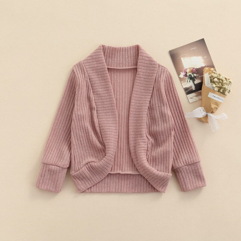 1-6Y Children Kid Baby Girls Knitted Cardigan Long Sleeve Sweaters Autumn Spring Clothing Costumes DB88