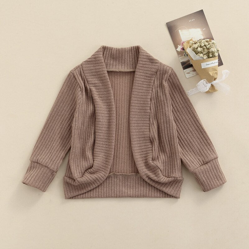 1-6Y Children Kid Baby Girls Knitted Cardigan Long Sleeve Sweaters Autumn Spring Clothing Costumes DB88