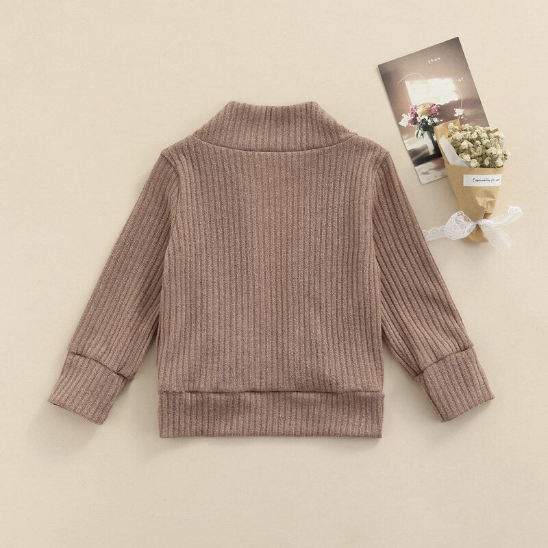 1-6Y Children Kid Baby Girls Knitted Cardigan Long Sleeve Sweaters Autumn Spring Clothing Costumes DB88